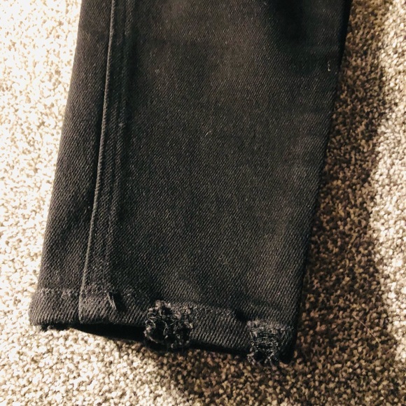 BLACK VANILLA STAR high rise Jeggings! Destructed Sz 9 - Picture 8 of 15
